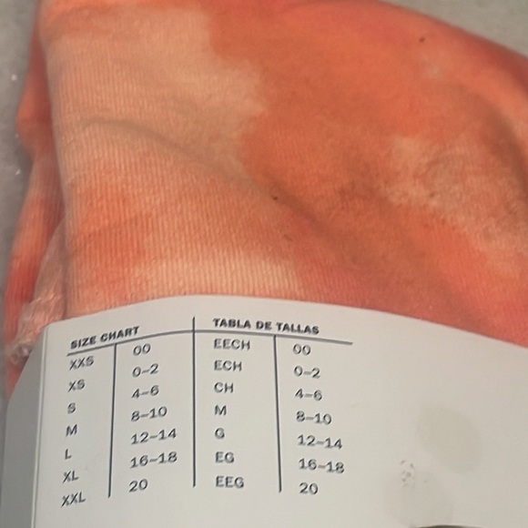 Old Navy High Rise Cropped Leggings woman’s orange pink pant New Sz XS - Picture 2 of 4